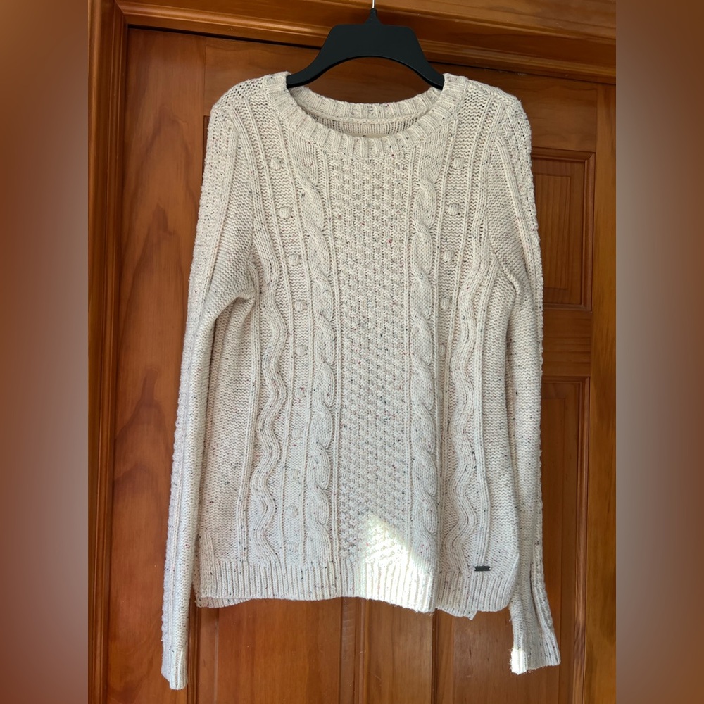 Women's Cream Cable Knit Sweater